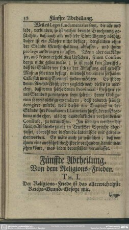 Fünfte Abtheilung