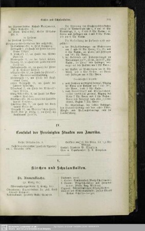 V. Kirchen und Schulanstalten