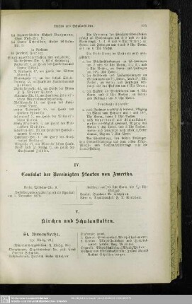 V. Kirchen und Schulanstalten