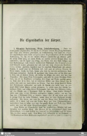 Die Eigenschaften der Körper.