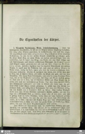 Die Eigenschaften der Körper.