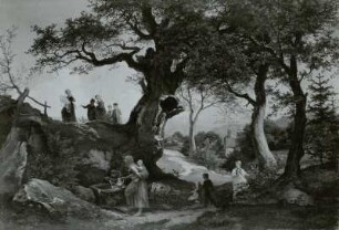 Landschaft mit Taufgesellschaft