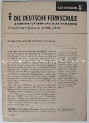 Lehrmaterial für das Fernstudium in der Sowjetischen Besatzungszone