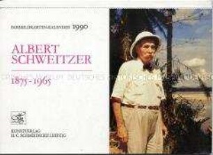 Kalender mit Motiven aus dem Leben von Albert Schweitzer für das Jahr 1990