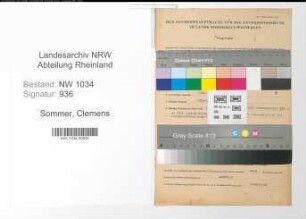 Entnazifizierung Clemens Sommer , geb. 29.03.1912 (Major)
