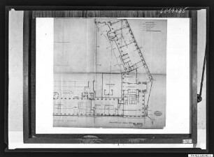 Grundriss Behrensbau Entwässerungsanlage Nachtrag, 1918, Teilansicht 1, Reprofoto 1960
