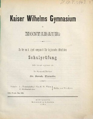 Zu der ... Schulprüfung ladet hiermit ergebenst ein. 1883/84