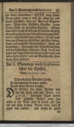 Am II. Sonntage nach Epiphanias