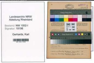 Entnazifizierung Karl Gerhards, geb. 08.01.1898 (Arbeiter)