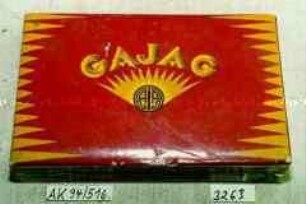 Pappschachtel für 25 Stück Zigaretten "GAJAG"