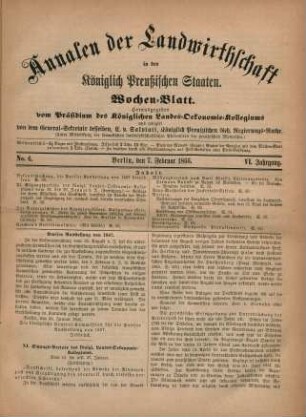 No. 6. Berlin, den 7. Februar 1866. VI. Jahrgang.