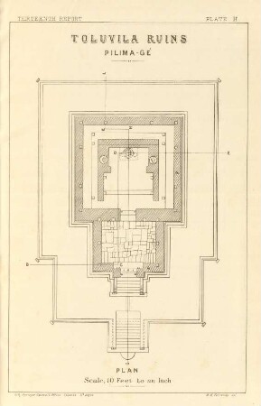 Plate H. Toluvila ruins. Pilima-gé. Plan.