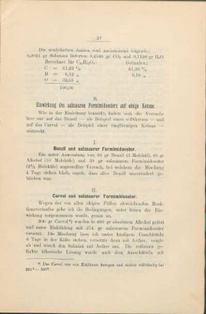 B. Einwirkung des salzsauren Formimidoesters auf einige Ketone.