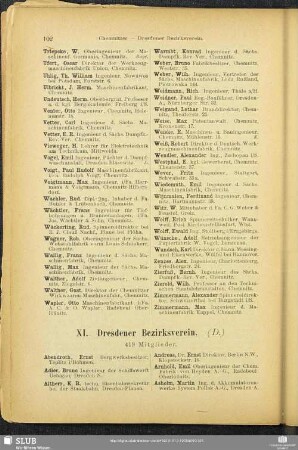 XI. Dresdener Bezirksverein.