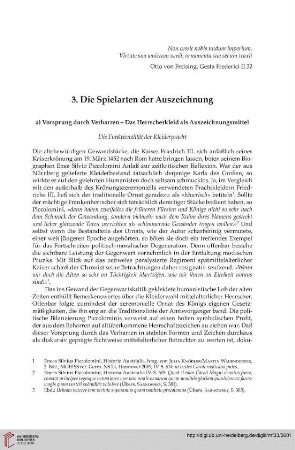 3. Die Spielarten der Auszeichnung