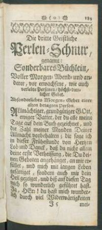 Die dritte Geistliche Perlen-Schnur