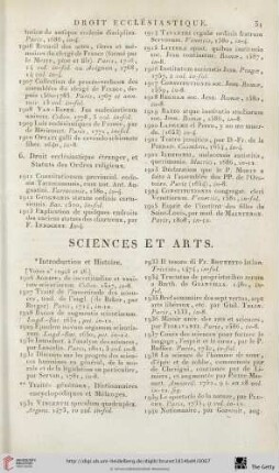 Sciences et arts