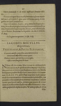 Iacobus Micyllus
