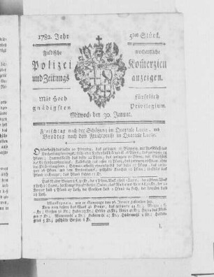 5tes Stück., Ausgabe vom 30. Januar 1782
