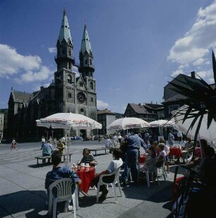 Meiningen. Stadtkirche. Blick nach Nord