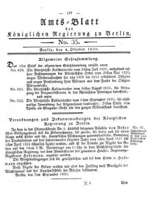 No. 35, 4. Oktober 1820