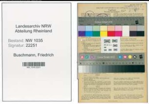 Entnazifizierung Friedrich Buschmann , geb. 30.12.1891 (Beamter)