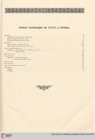 Indice sommario di tutta l'opera
