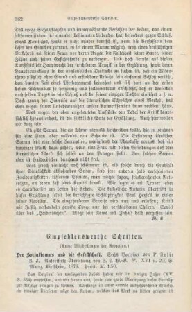562-564 Empfehlenswerthe Schriften