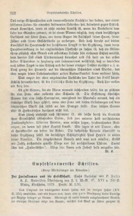 562-564 Empfehlenswerthe Schriften