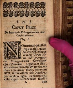 Kehunnat bikkûrîm sive Sacerdotium primogenitorum