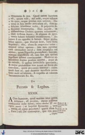 De Peccatis et Legibus.