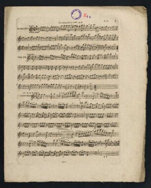 1-4, Clarinetto I. - Clarinetto II.