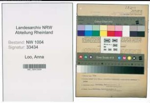 Entnazifizierung Anna Van De Loo , geb. 30.11.1893 (Geschaeftsinhaberin)