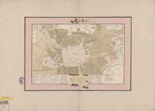 Plan von Zittau mit den Schanzen, 1:5 200, Handzeichnung, ab 1778 : Plan von Zittau : nebst der umherliegenden Gegend, und denen Anno 1778 daselbst aufgeworfenen Schanzen. - [Ca. 1:5 200]. - [S.l.] , 1778. - 1 Kt. : kolor. Handzeichng. ; 45 x 30 cm