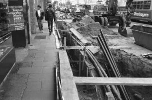 Sanierung der Kabelkanäle Ecke Kronenstraße/Kaiserstraße im Rahmen eines Kabelkanalsanierungsprogramms des Fernmeldeamts und der Stadtverwaltung Karlsruhe