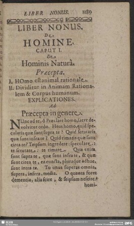 Liber Nonus. De Homine