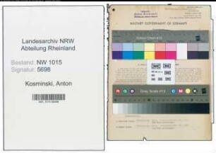 Entnazifizierung Anton Kosminski , geb. 11.01.1903 (Haendler)