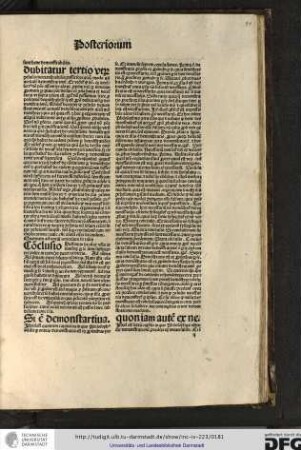 Istud est quintum capitulum, in quo philosophus ostendit quod omnis demonstratio est ex propositionibus per se...