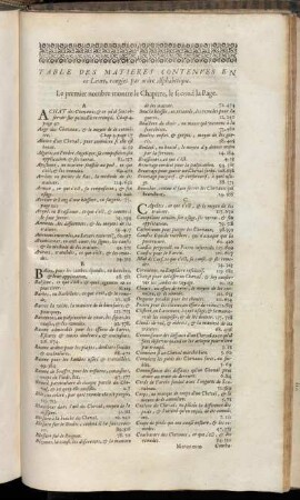 Table Des Matieres Contenues [...]