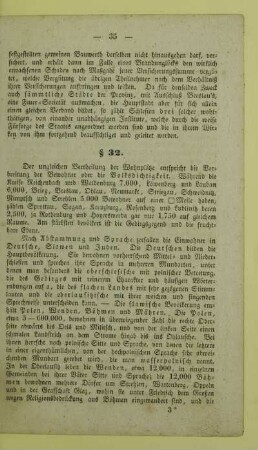 32. [Die Bewohner nach Vertheilung, Abstammung und Religion]