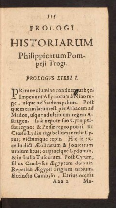 Prologi Historiarum Philippicarum Pompeji Trogi.