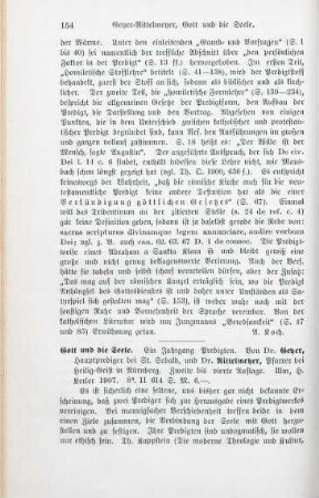 154-155 [Rezension] Gott und die Seele