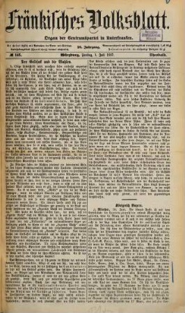 Fränkisches Volksblatt. Ausg. 000 : Tageszeitung für Unterfranken. 20. 1887, 7 - 12