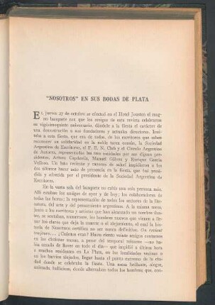 "Nosotros" en sus bodas de plata