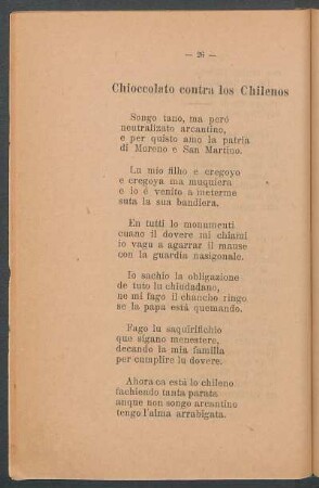Chioccolate contra los Chilenos