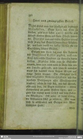 Zwei und zwanzigster Brief