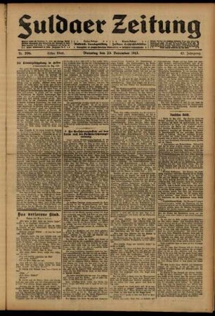 Erste Ausgabe vom Dienstag, den 23. Dezember 1913.