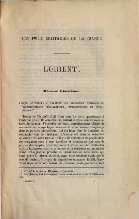 Les Ports militaires de la France, 2. Lorient