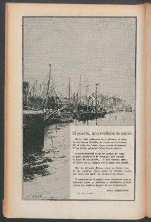 El puerto, una mañana de niebla