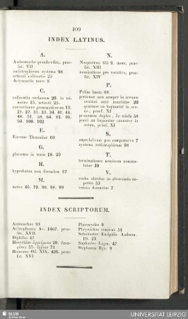 Index latinus